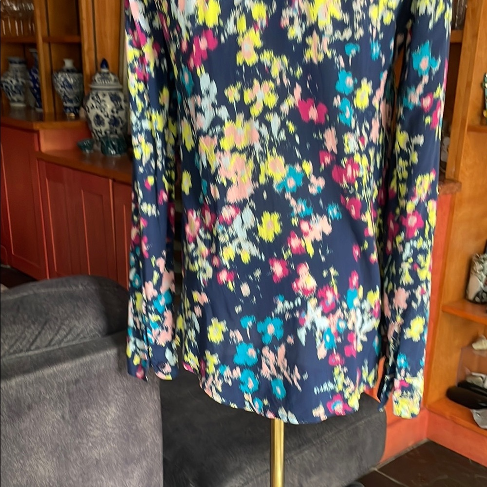 Splendid Floral Long Sleeve Blouse EUC XS - Picture 8 of 9